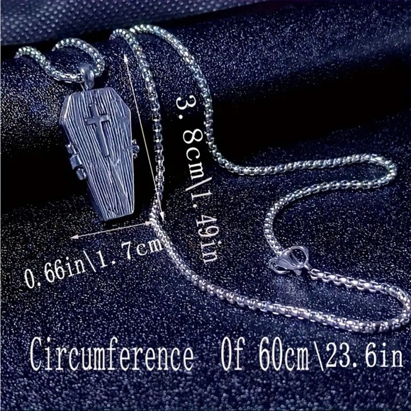 ‼️$7‼️ TODAY ONLY‼️ Gothic Punk Skeleton Coffin Locket Pendant - Unisex - Picture 5 of 12